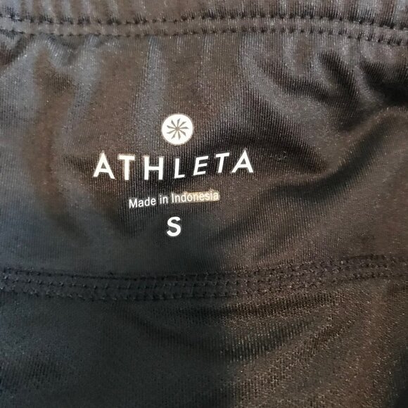Athleta Size Med Black Dual  Layer Workout Shorts Size S - Picture 4 of 5